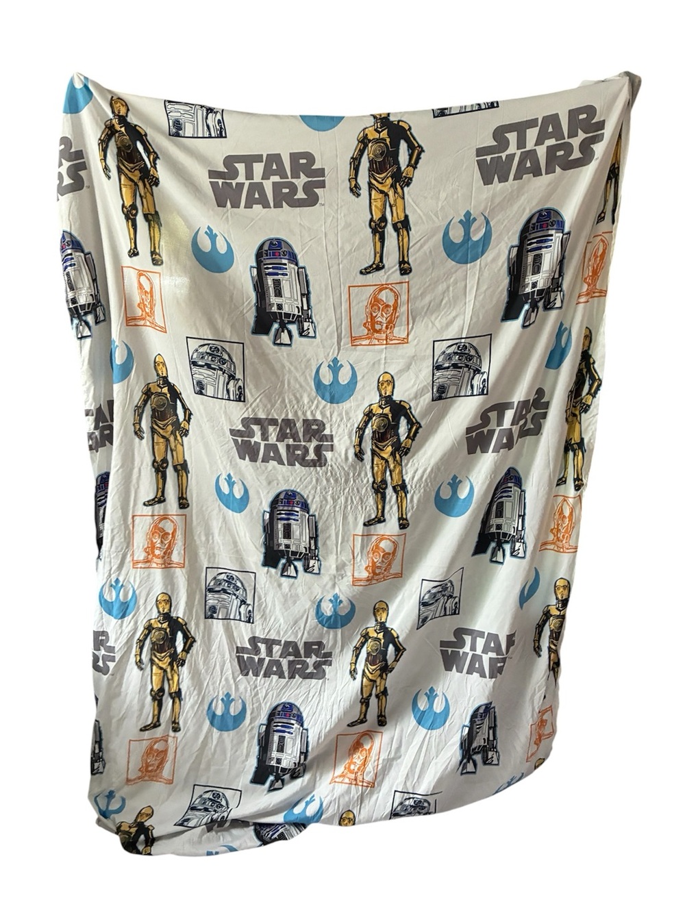 Star Wars R2D2 C-3PO Flat Twin Bed Sheet - Lucas film Ltd